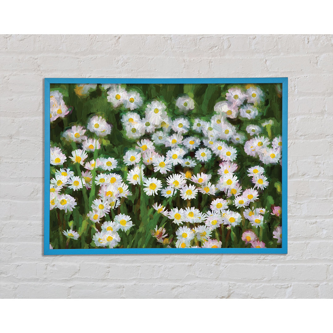 White Daisy Heaven - Einzelner Bilderrahmen Kunstdrucke