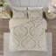 Ensemble de housse de couette pour lit double / grand 100% coton chenille taupe Viola-822396521-834497614