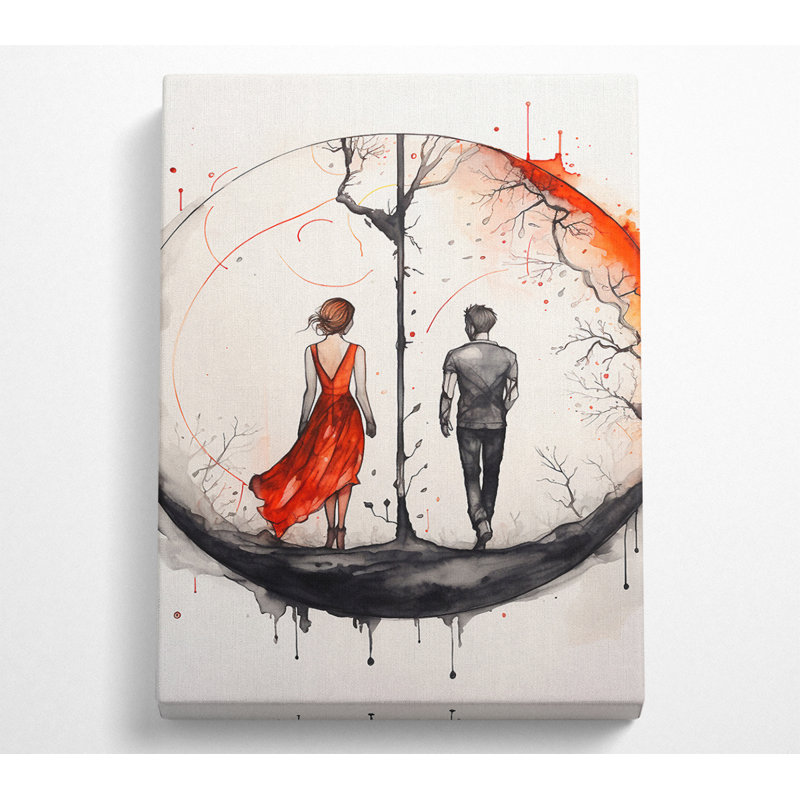 Dark Romance - Single Picture Frame Print on Canvas, 121.9cm H x 81cm W x 10cm D
