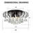 Ingberg 24" Flush Mount 6-Light Chandelier Dimmable with Crystal Chains