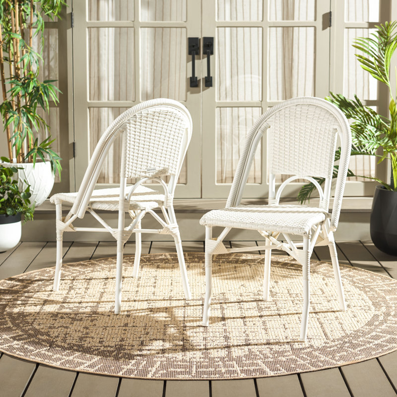 Outdoor Patio Dining Side Chair, White