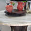 Round Cream Bullnose Travertine Bar Table Model 1204 E