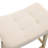 Extra Wide 19.7" Seat Counter Height Stool Modern Upholstered Wood Beige Saddle Barstools-618578253