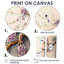 Décoration murale rose et prune cerisier en fleurs V - beige, 2 pièces-610945162-610945167-610945170