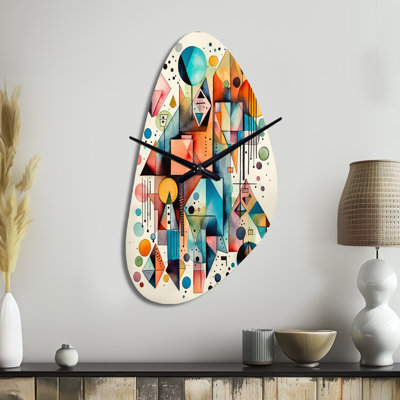 Horloge géométrique asymétrique «Enyih» - impression géométrique asymétrique