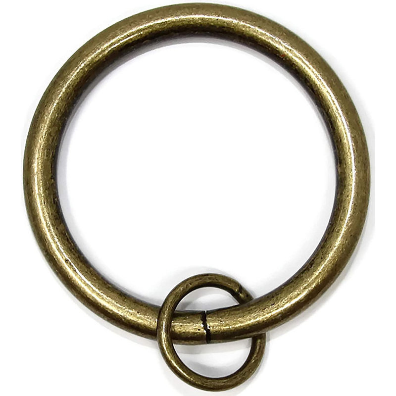 Anneau de rideau en métal Mccarthy, Laiton antique, Diamètre de 2,4 po