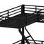 Lit superposé en L avec lit mezzanine, lit superposé triple en métal avec glissade et ports USB-1444375922