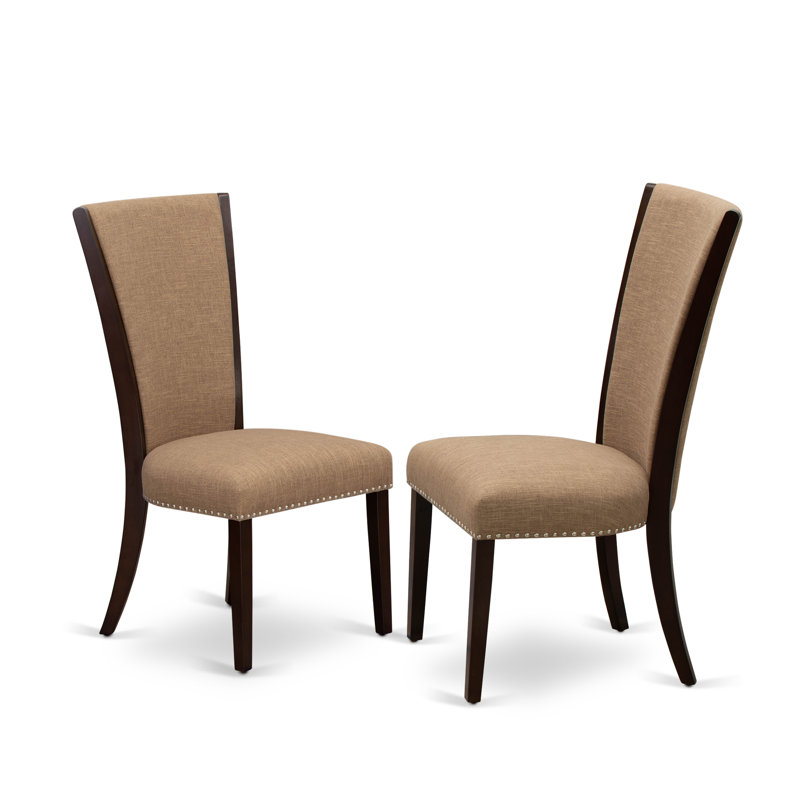 Chaises parson Verona, Sable clair, Acajou