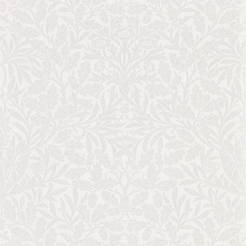 Pure Acorn Wallpaper, Chalk/Silver
