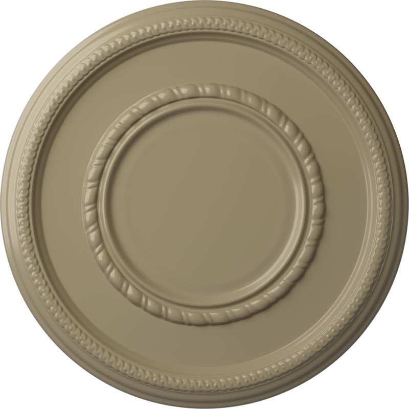 Endurathane Attica Ceiling Medallion, 18"OD x 4"ID x 5/8"P (Fits Canopies up to 5"), Hand-Painted Athenian Green Finish