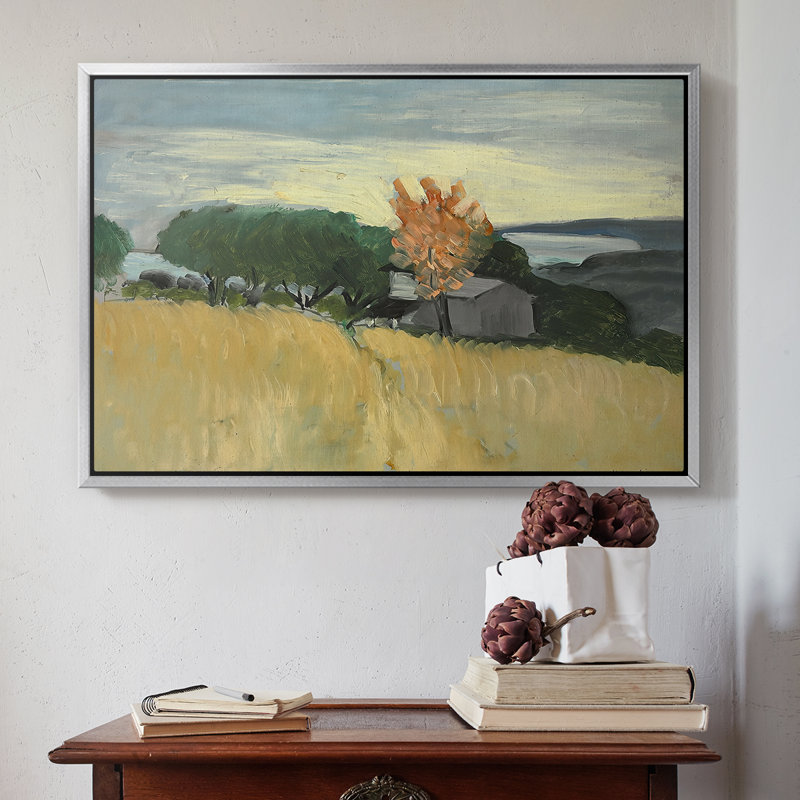 Fields of Wheat in Cagnes, 1800 - Henri Matisse, toile tendue avec châssis, 16 x 24, Argent