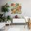 «Retro Kitchen Nature Modern Retro Abstract Pine Tree Cherry Flower Fruit», reproduction d'art murale-583732534