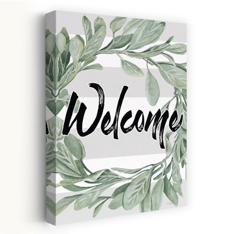 Welcome, art contemporain, H 60 po x l 40 po