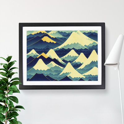 Abstract Japanese Mountains Vol.3 - Framed Print