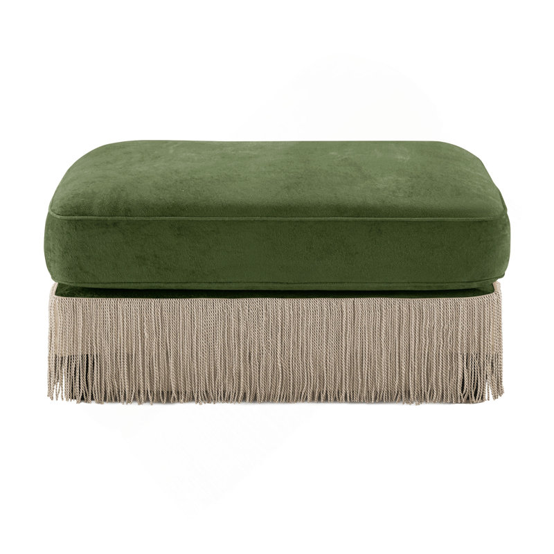 Repose-pieds décoratif en velours, Green