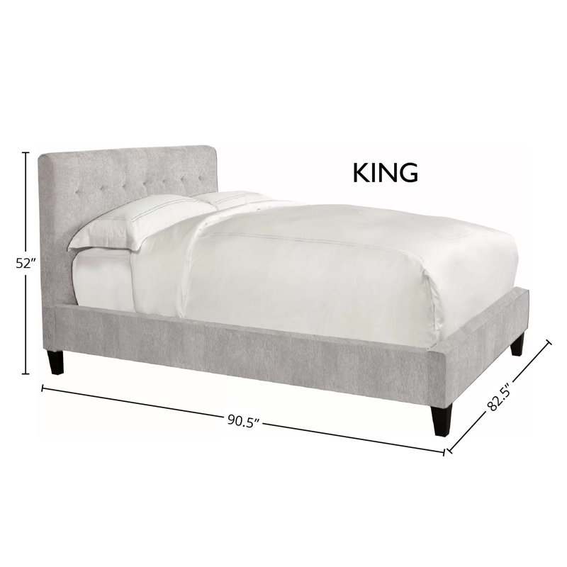 Anahis Upholstered Standard Bed, Natural, King