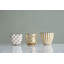 Bougies Bling - ensemble de 6 - 3 po de diamètre x 3 po - or