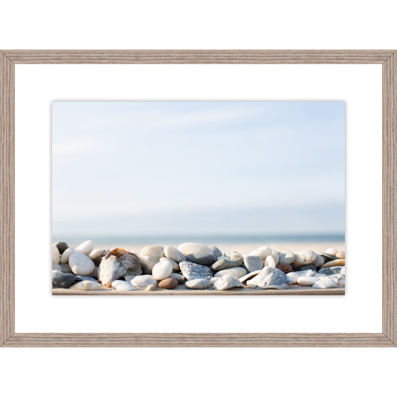 By the Sea, Glass Frame, White, 15" H x 20" W