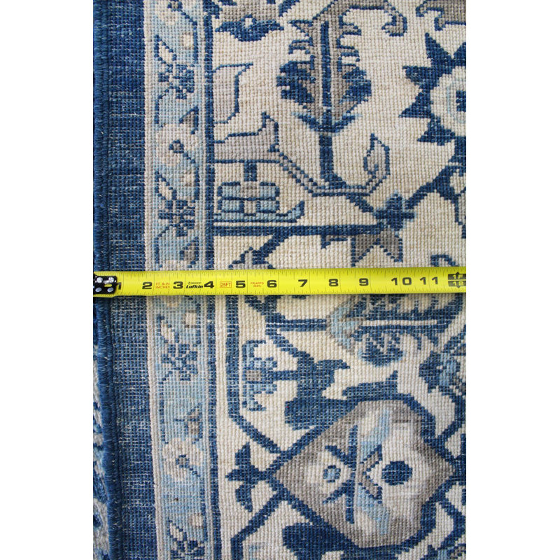 Harshang Oriental Area Rug in Blue, Rectangle 7'11" x 9'10"