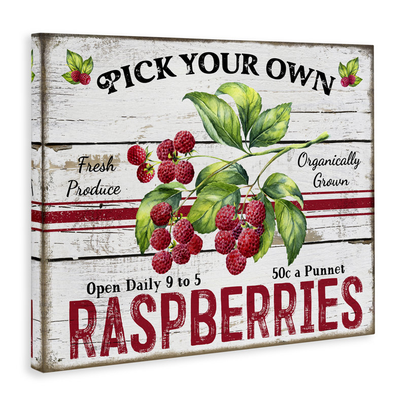 Art mural en toile «Pick your propre framboise» par Creatif Belle bp-621_CN, H 36 po x l 48 po