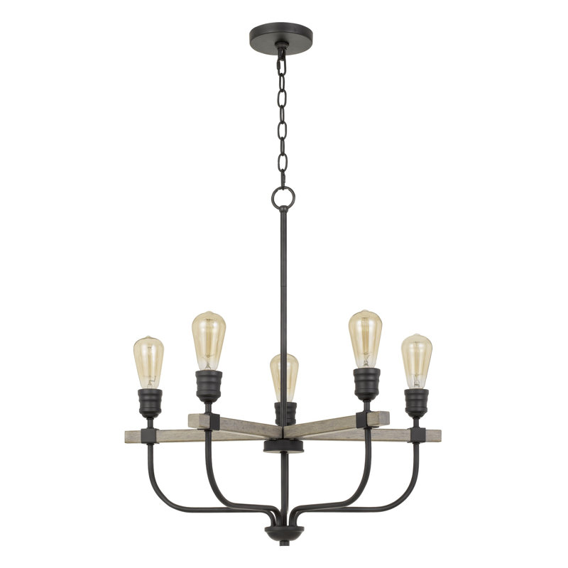 Lustre en métal 5 lumières Sion