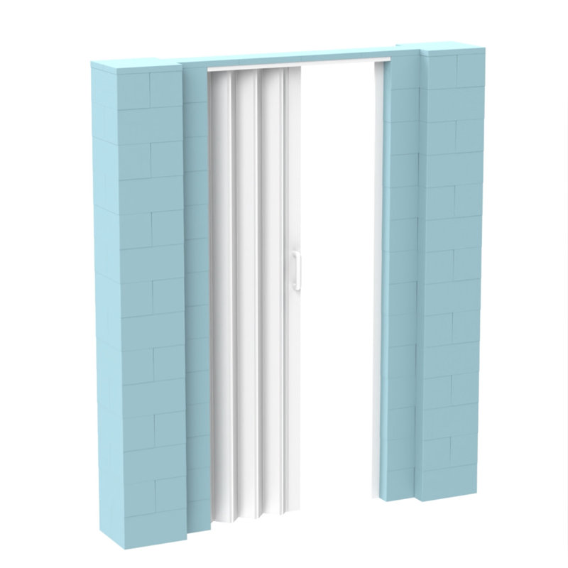 Ensemble mural bloc géant, 72", Bleu clair
