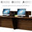94.5-Inch Vintage Front Desk for 2, Spacious Leg Room, Ideal for Office or Computer Desk