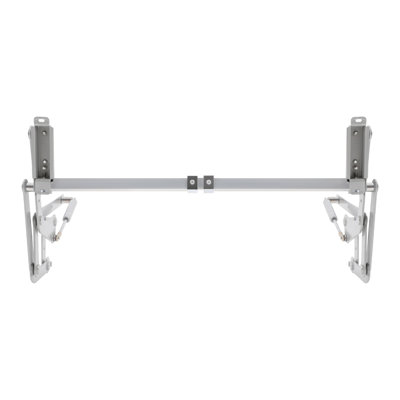Silver Vertical Lift Cabinet Door Hinge with Pneumatic Arm Upward Lift Kitchen Cabinet Mechanism Hinges Adjustable Lift-up Hardware for Wall Cabinets
