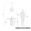Luminaire suspendu rectangulaire 4 lumières Isiah-260656065