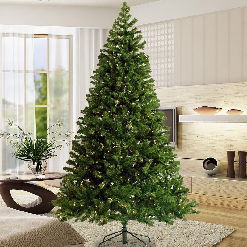 Pre-Lit Christmas Tree 6Ft Artificial Hinged Xmas Tree With  Foldable Stand, Yes, 6' H