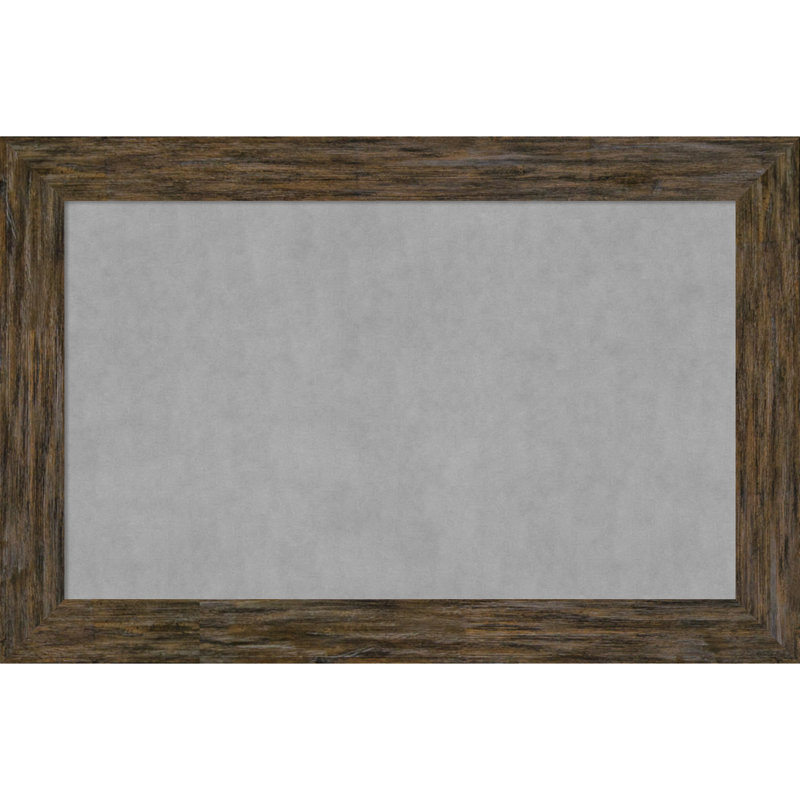 Tableau d'affichage mural magnétique Keyla, H 31 po x l 47 po, Poteau de clôture brun