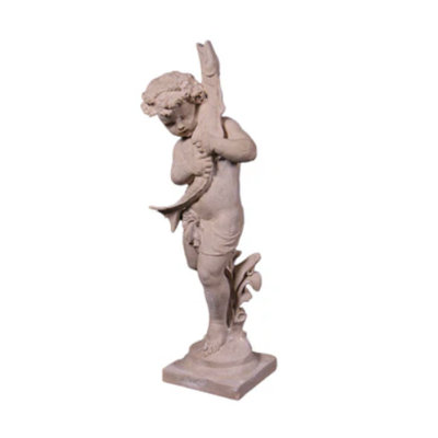 Statue de Cupidon avec poisson taille réelle
