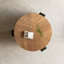 Table basse ronde de 33 po avec rangement dissimulé, plateau de table moderne en placage de bois Wabi-Sabi, table d'appoint centrale robuste à 3 pieds pour le salon, petit espace, bois naturel et noir-1643946318