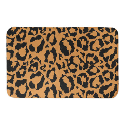Tapis de bain à imprimé guépard Faumont