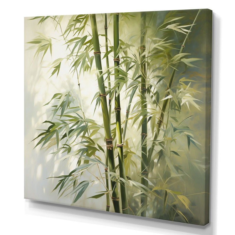 Bamboo Romantic Impression II - impression, H 30 po x l 30 po x P 1 po, Toile tendue