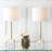 Led Table Lamps Set Of 2 - 30" Marble/Crystal Bedside Desk Lamps For Bedroom