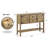 Routenberg Wood Storage Console Table with  2 Drawers and Cabinets and Bottom Shelf-643847490