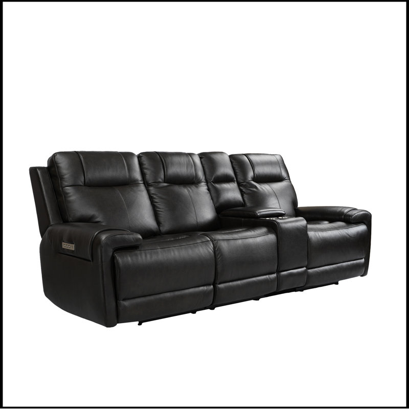 107'' Genuine Leather Reclining Sofa