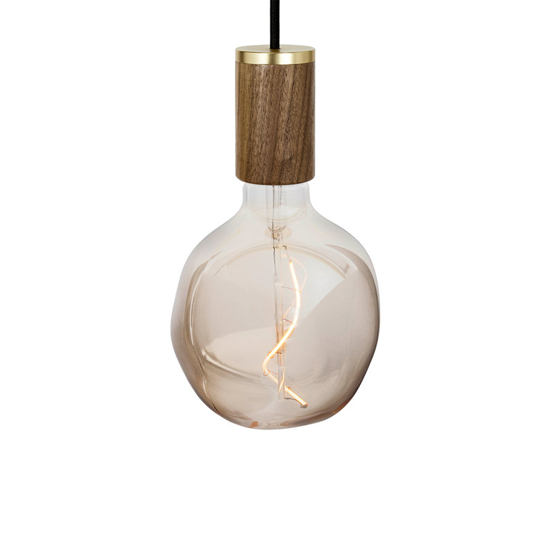Luminaire suspendu simple Voronoi I en noyer