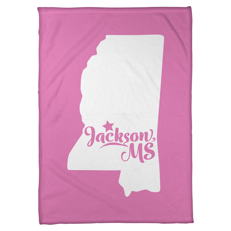 Jeté mississippi polaire jackson, l 62,5 po x L 82,5 po, Rose