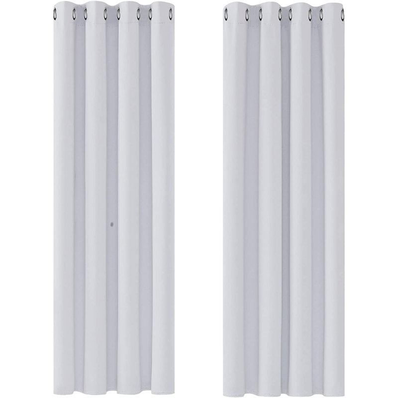 Blackout Curtain Pair, Light Beige, 140 W x 175 D cm