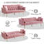 Futon canapé convertible canapé-lit en velours canapé-lit pour le bureau de la chambre à coucher salon-1352932090