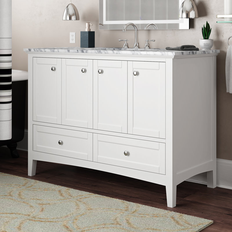 Linder 48'' Single Bathroom Vanity with Marble Top