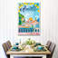 Amalfi Turquoise, affiche rétro sur toile-1795703228