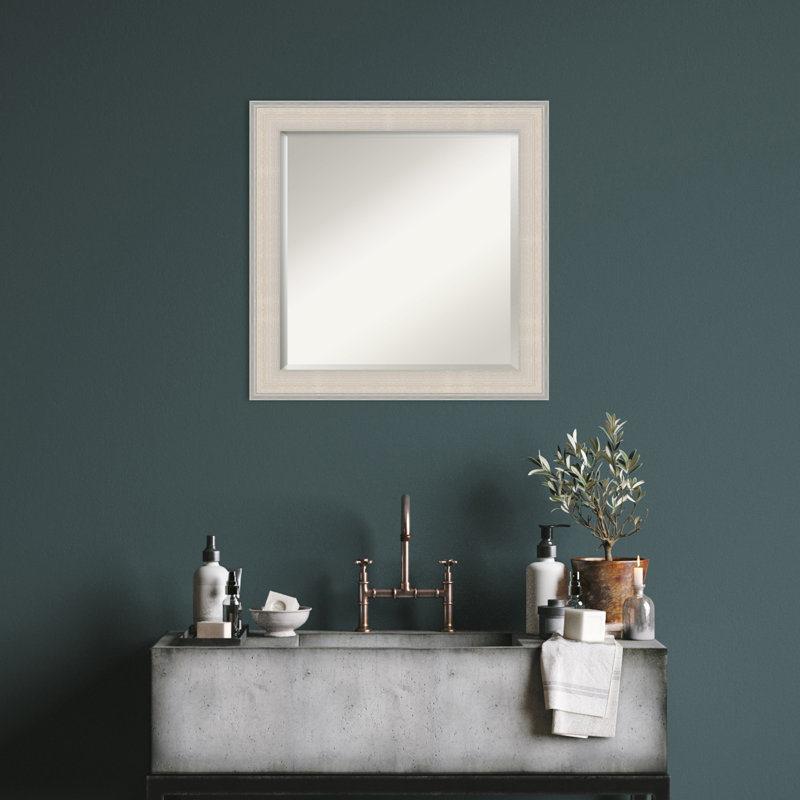 Voegele Solid Wood Wall Mirror, 24.5" x 24.5", Square