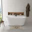 Baignoire de trempage autoportante en acrylique blanche avec drain central chromé 59 po. Casainc-109080070