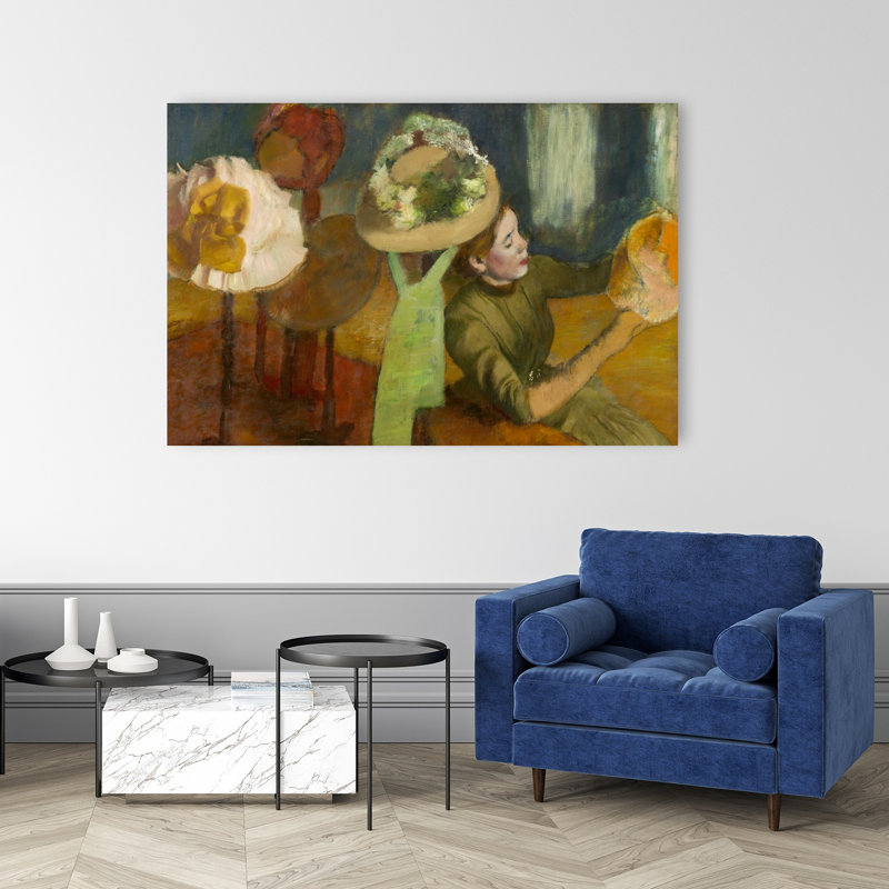 La chapellerie, 1879-1886. Estampe d'art mural contemporain abstraite impressionniste., H 40 po x l 60 po