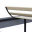 Cadre de lit gris clair avec tête de lit à bordure réglable, cadre de lit-1666520217
