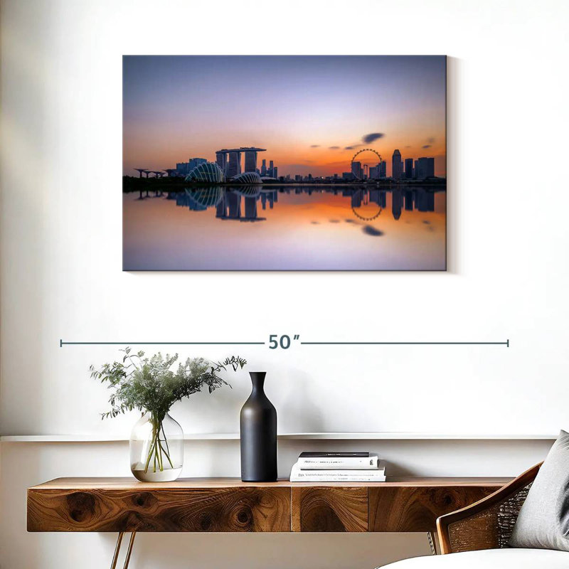 Sireci Singapore Sunset Skyline, 24" H x 36" W