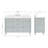 ARIEL Monrow Single Sink Bathroom Vanity with Top-99405036-125038762-125038767